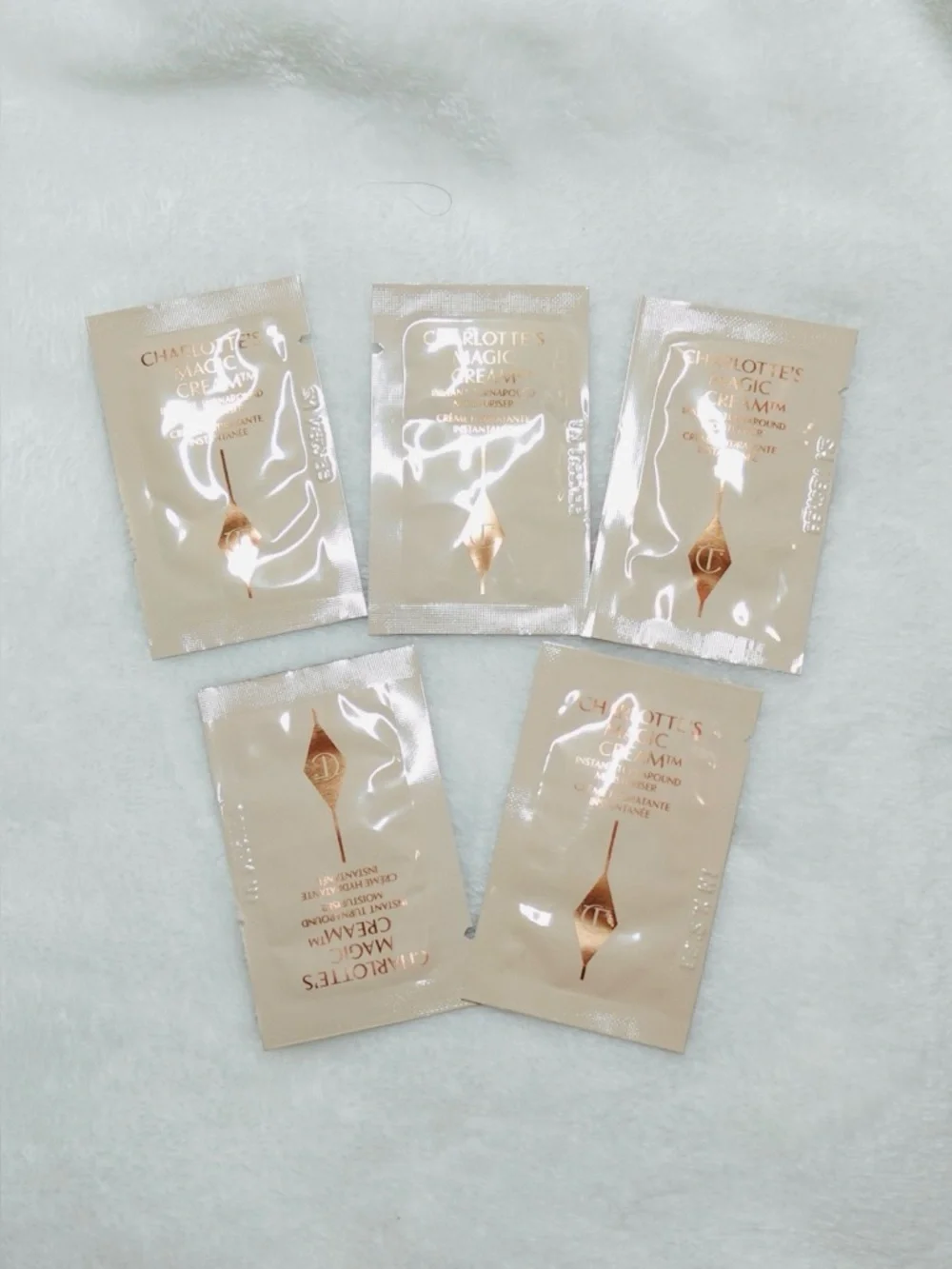 Charlotte Tilbury Magic Cream Anti-Aging Moisturizer Foil Sample Set of 5 - New